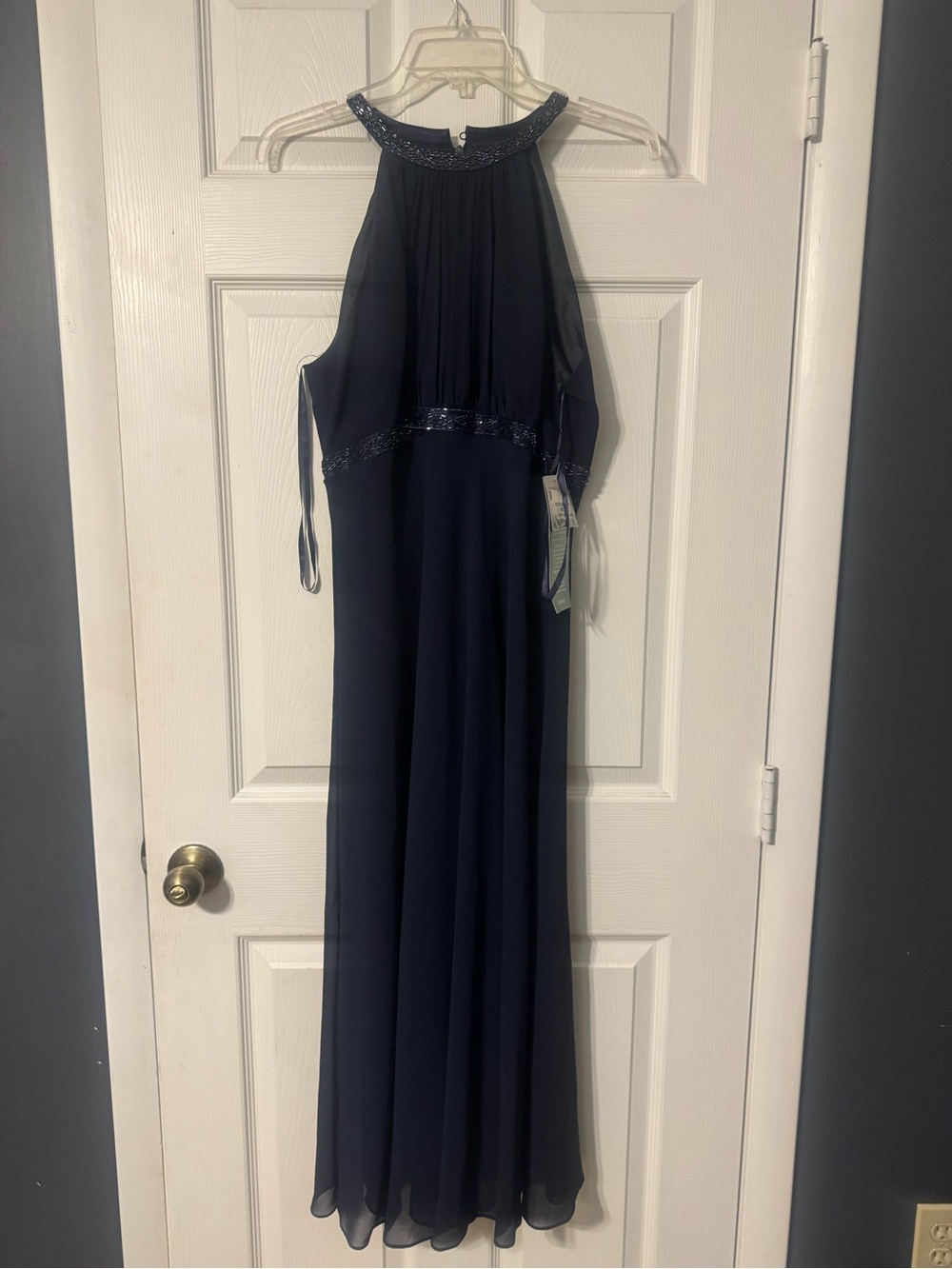 Navy formal dress Extra Buttons and gems